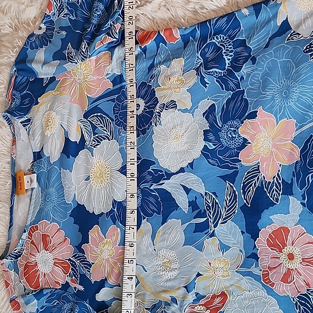 Ruby Rd Floral Blue Women's Top - Picture 3 of 6